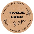 TWOJE WŁASNE LOGO - Naklejki 3cm - EKO KRAFT (czarny nadruk).jpg