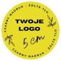 TWOJE WŁASNE LOGO - Naklejki 5cm (czarny nadruk) - żółte tło.jpg
