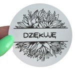 NAKLEJKA ozdobna DZIĘKUJĘ