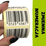 Etykiety z kodem kreskowym 40x30mm - zmienna numeracja