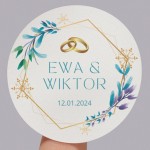 Personalizowane naklejki ślubne z imionami - Arkusz A4