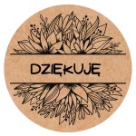 EKO KRAFT - Naklejki kraftowe z napisem DZIĘKUJĘ