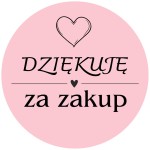 Dziękuję za zakup - małe RÓŻOWE NAKLEJKI na paczki