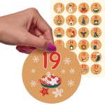 Naklejki na KALENDARZ ADWENTOWY - świąteczne DIY