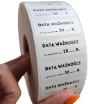 Naklejki FOLIOWE - DATA WAŻNOŚCI - data przydatności - etykiety 40x15mm