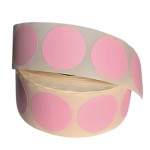 RÓŻOWE Naklejki 5cm na przyprawy, paczki, prezenty - Okrągłe puste etykiety