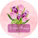 Naklejki na DZIEŃ MAMY - Naklejki na prezent z okazji dnia matki - tulipany