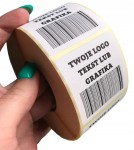 NAKLEJKI KWADRATOWE - Różne rozmiary etykiet (czarny nadruk)