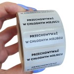 PRZECHOWYWAĆ W CHŁODNYM MIEJSCU naklejki - foliowe etykiety 40x15mm