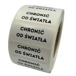 Chronić od światła - naklejki - foliowe etykiety 40x15mm
