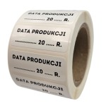 Naklejki Foliowe DATA PRODUKCJI - etykiety 40x15mm