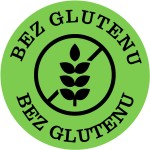 Naklejki cateringowe - BEZ GLUTENU - etykiety zielone 5cm