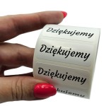 NAKLEJKI Dziękujemy - Etykiety foliowe 40x15mm