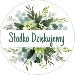 Słodko Dziękujemy - Naklejki na upominki - ślub, komunia