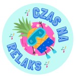 Naklejki wakacyjne - Czas na Relaks – Wesoły Ananas – Kolorowe Etykiety