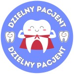 Naklejki DZIELNY PACJENT - Uśmiechnięty Ząb - dentysta, stomatolog