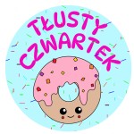 Naklejki na Tłusty Czwartek – Słodki Pączek z Lukrem i Posypką