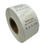 ZŁOTY NADRUK - Kwadratowe ZŁOCONE Złote naklejki foliowe z logo 4x4cm