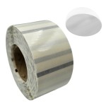 PLOMBY 4cm transparentne PUSTE Naklejki przezroczyste ze znacznikiem - Bezbarwne etykiety 