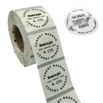 Naklejki Z LOGO przezroczyste, bezbarwne, transparentne - Etykiety 4cm (czarny nadruk)