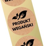 EKO KRAFT - Etykiety PRODUKT WEGAŃSKI - Naklejki na dania Wege