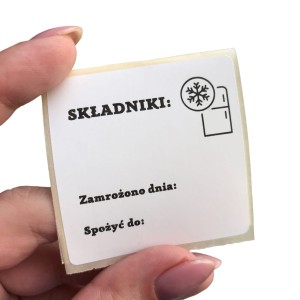 NAKLEJKI na MROŻONKI - etykiety 50x50mm