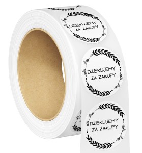 Dziękujemy za zakupy  - czarny wydruk