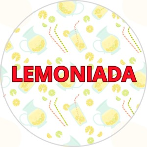 LEMONIADA - Kolorowe Naklejki na lemoniadę - Arkusz A4