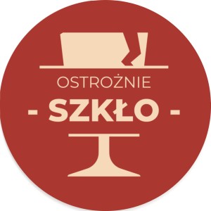 Naklejki ostrzegawcze na paczki - OSTROŻNIE SZKŁO - Etykiety Arkusz A4