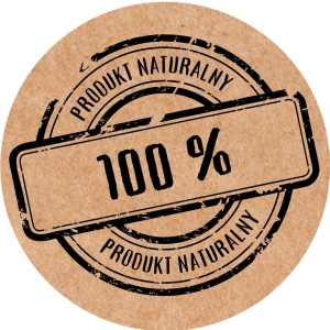 PRODUKT NATURALNY 100% naklejki Papier EKO KRAFT na rolce - etykiety 5CM 