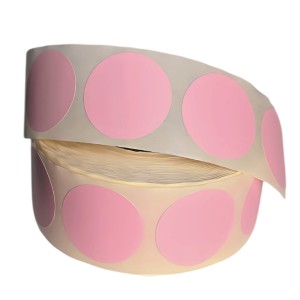 RÓŻOWE Naklejki 5cm na przyprawy, paczki, prezenty - Okrągłe puste etykiety