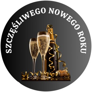 Naklejki SZCZĘŚLIWEGO NOWEGO ROKU - naklejka na Sylwester