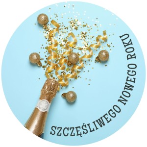 SZCZĘŚLIWEGO NOWEGO ROKU - naklejki na prezenty sylwestrowe 