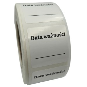 Data ważności - Naklejki FOLIOWE - data przydatności - etykiety kwadratowe na słoiki, butelki i przyprawy