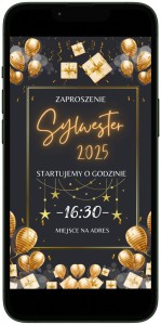 E-ZAPROSZENIE elektroniczne zaproszenie na SYLWESTER 2025