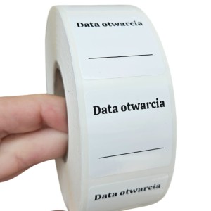 Naklejki FOLIOWE - data otwarcia - etykiety kwadratowe na słoiki, butelki i przyprawy