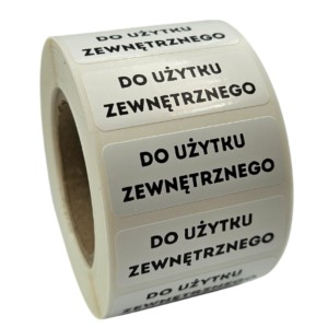 Etykiety 40x15mm - Do użytku zewnętrznego - Naklejki Foliowe 
