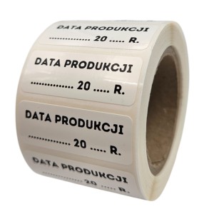 Naklejki Foliowe DATA PRODUKCJI - etykiety 40x15mm