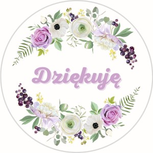 Naklejki z napisem DZIEKUJĘ