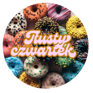 Naklejki TŁUSTY CZWARTEK - Kolorowe Etykiety z Pączkami