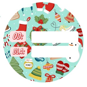 Naklejki na Świąteczne prezenty z miejscem na imiona - od dla