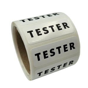 TESTER - Samoprzylepne etykiety na kosmetyki i produkty-  Naklejki foliowe 40x15mm