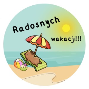 RADOSNYCH WAKACJI – Naklejki wakacyjne na upominki, paczki i prezenty