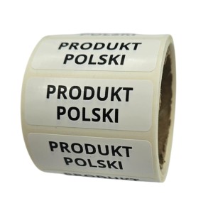 PRODUKT POLSKI - Naklejki foliowe - Etykiety 40x15mm