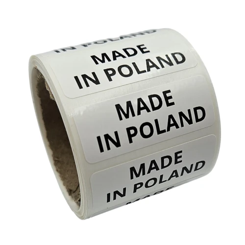 Naklejki MADE IN POLAND 40x15mm - Etykiety Foliowe Produkt Polski.jpg