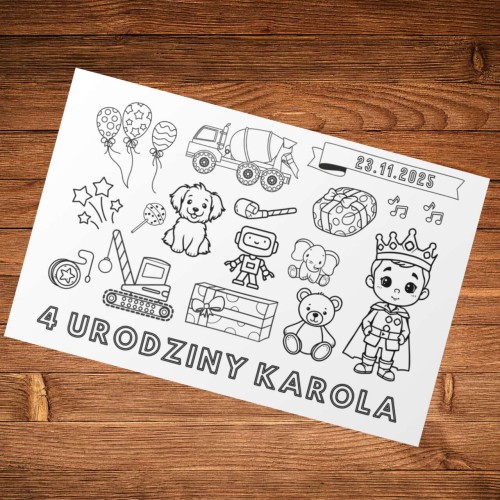 Personalizowana KOLOROWANKA do druku na urodziny dla chłopca z imieniem dziecka.jpg