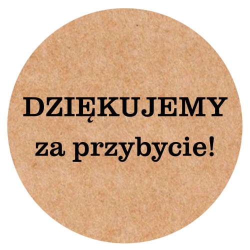 Naklejki DZIĘKUJEMY za przybycie - Etykiety Eko Kraft.jpg