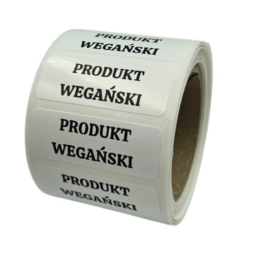 Naklejki PRODUKT WEGAŃSKI - Etykiety foliowe 40x15mm.jpg