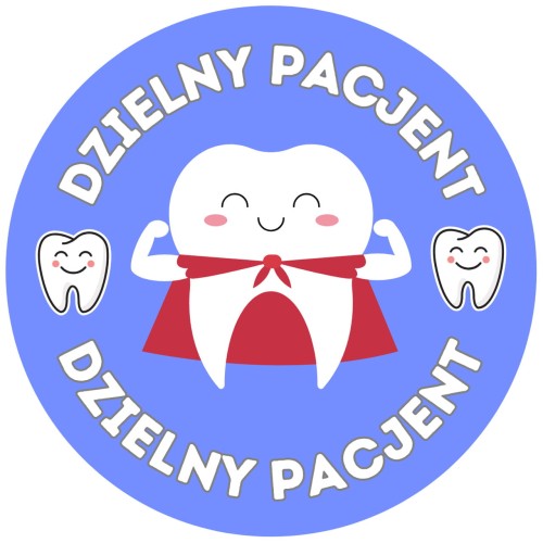 Naklejki DZIELNY PACJENT - Uśmiechnięty Ząb - dentysta, stomatolog.jpg