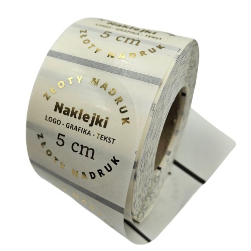 ZŁOTY NADRUK z LOGO - Złocone naklejki przezroczyste, bezbarwne, transparentne - 5cm.jpg